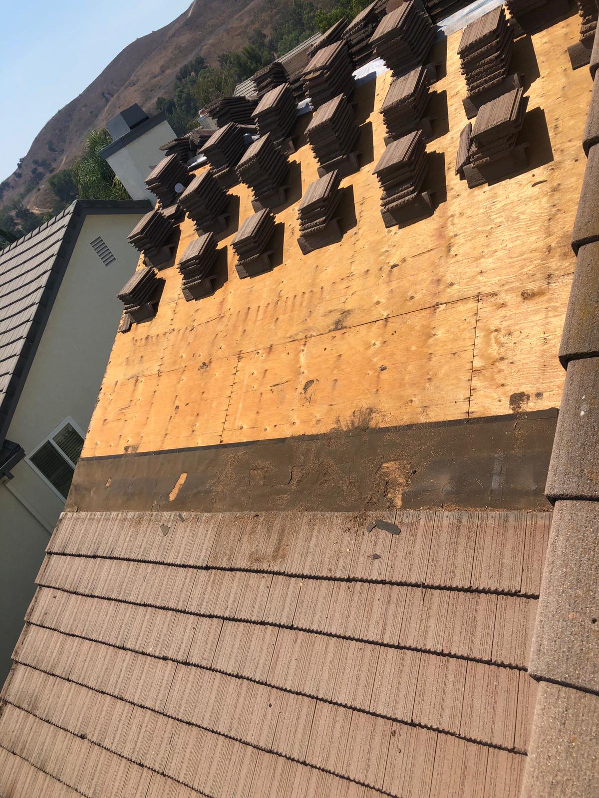 Roofing before